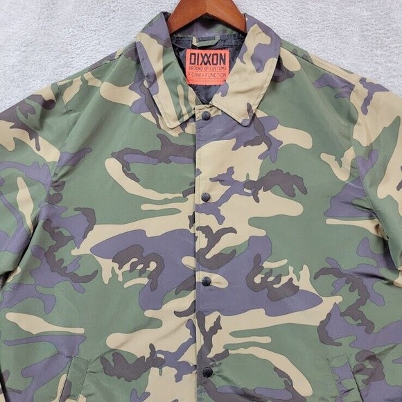 Dixxon Flannel Windbreaker Jacket Mens XL Camo Ground‎ Up Customs Coach Working - Picture 2 of 11